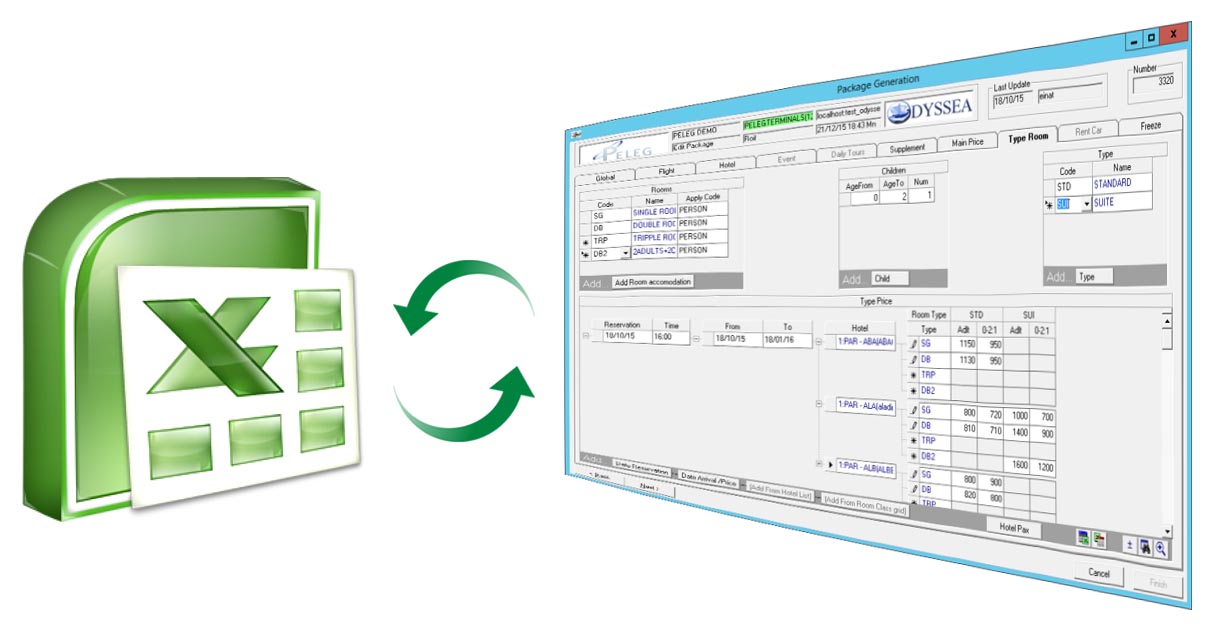 Exporting and importing package prices to and from EXCEL - expansion 
