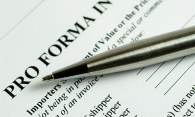 Manual proforma invoice